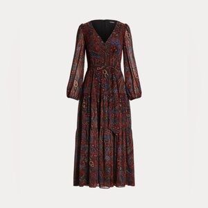 Ralph Lauren Paisley Georgette Maxi Dress